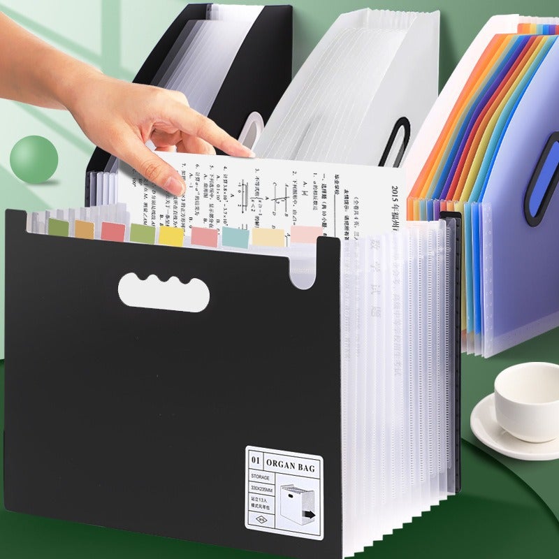 Vertical Portable Folder Retractable Accordion Bag Multi-Layer Primary School Student Paper Organizer High School Student Classification Large Capacity - Image 2